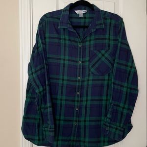Colorful Plaid Old Navy Flannel Size XL, Bust ~44”.